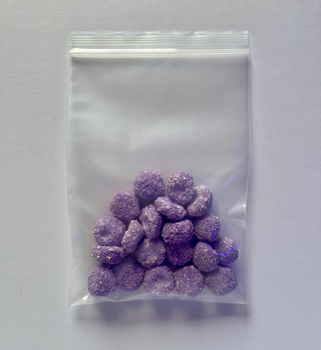 Purple Aragonite Frag Discs for Coral Growth – 1 Inch Frag Rock Discs