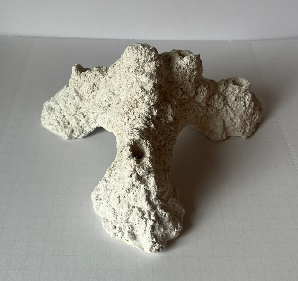 Dry Base Rock for Coral Frags — Aragonite Dry Rock with Frag Plug Holes