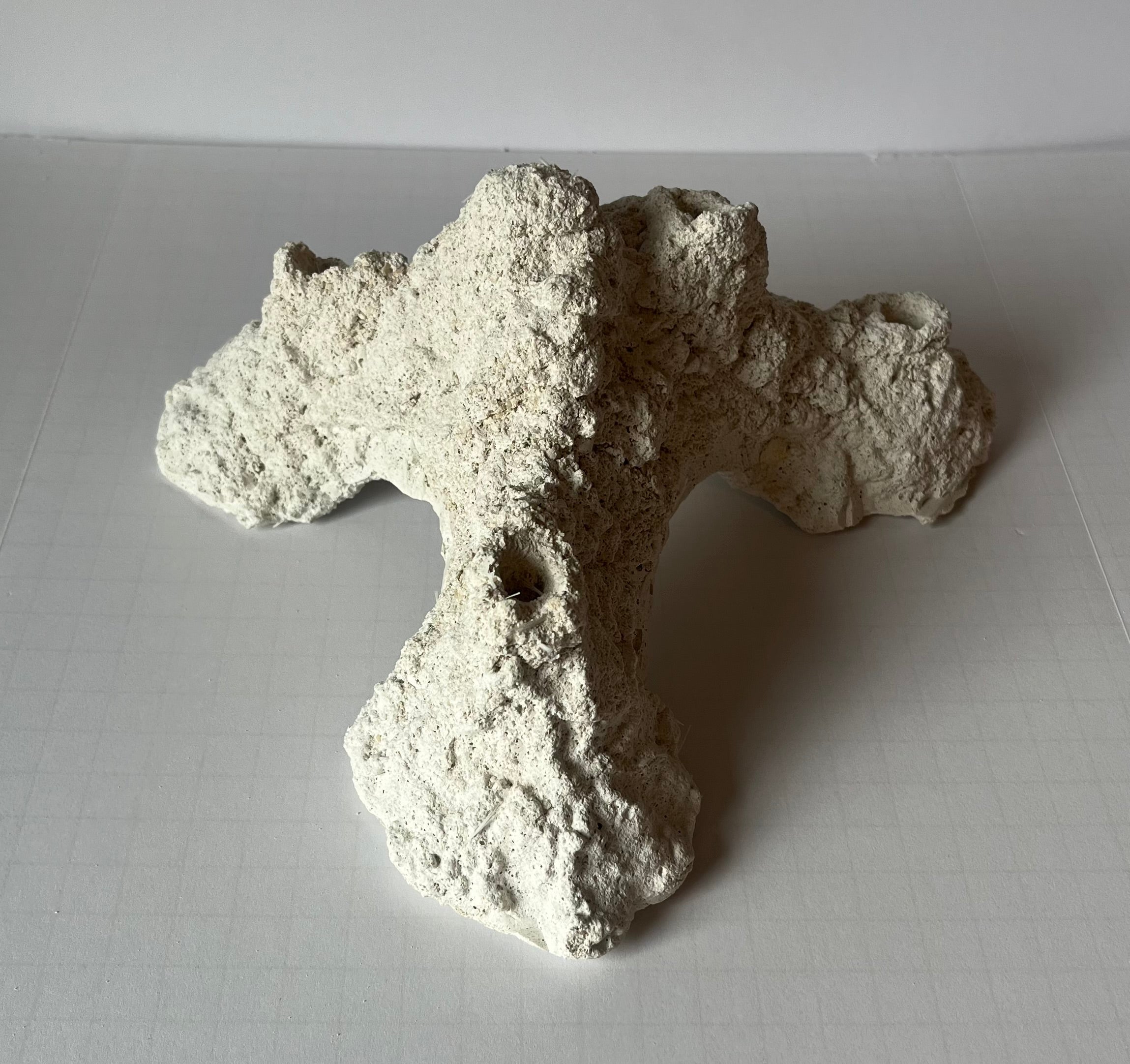 Dry Base Rock for Coral Frags — Aragonite Dry Rock with Frag Plug Holes