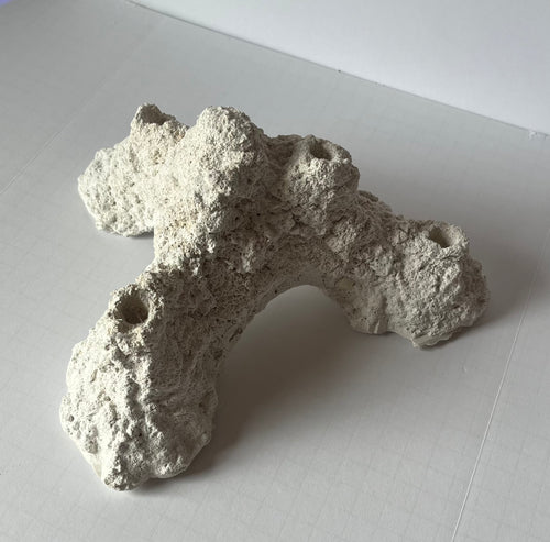 Dry Base Rock for Coral Frags — Aragonite Dry Rock with Frag Plug Holes