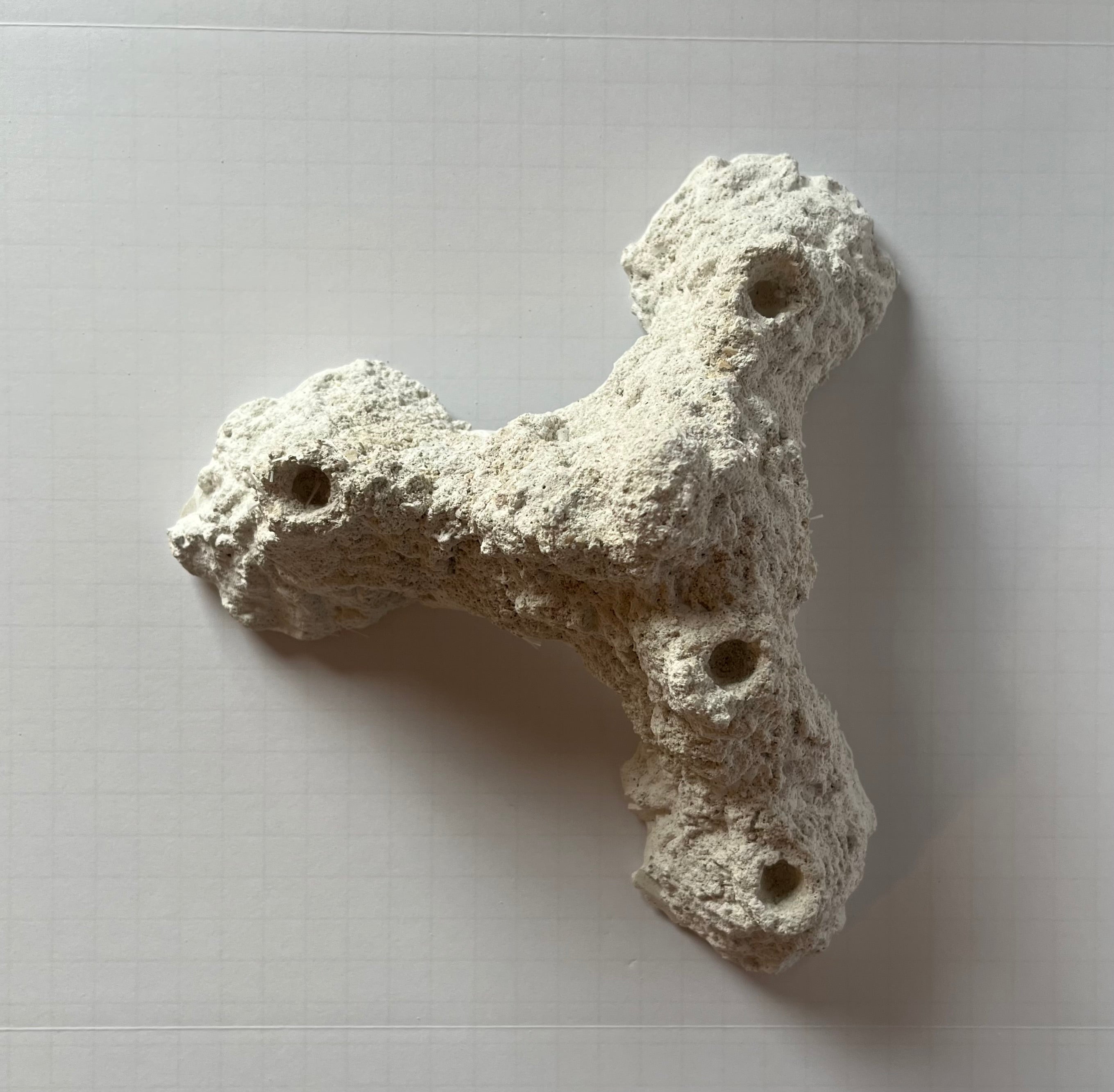 Dry Base Rock for Coral Frags — Aragonite Dry Rock with Frag Plug Holes