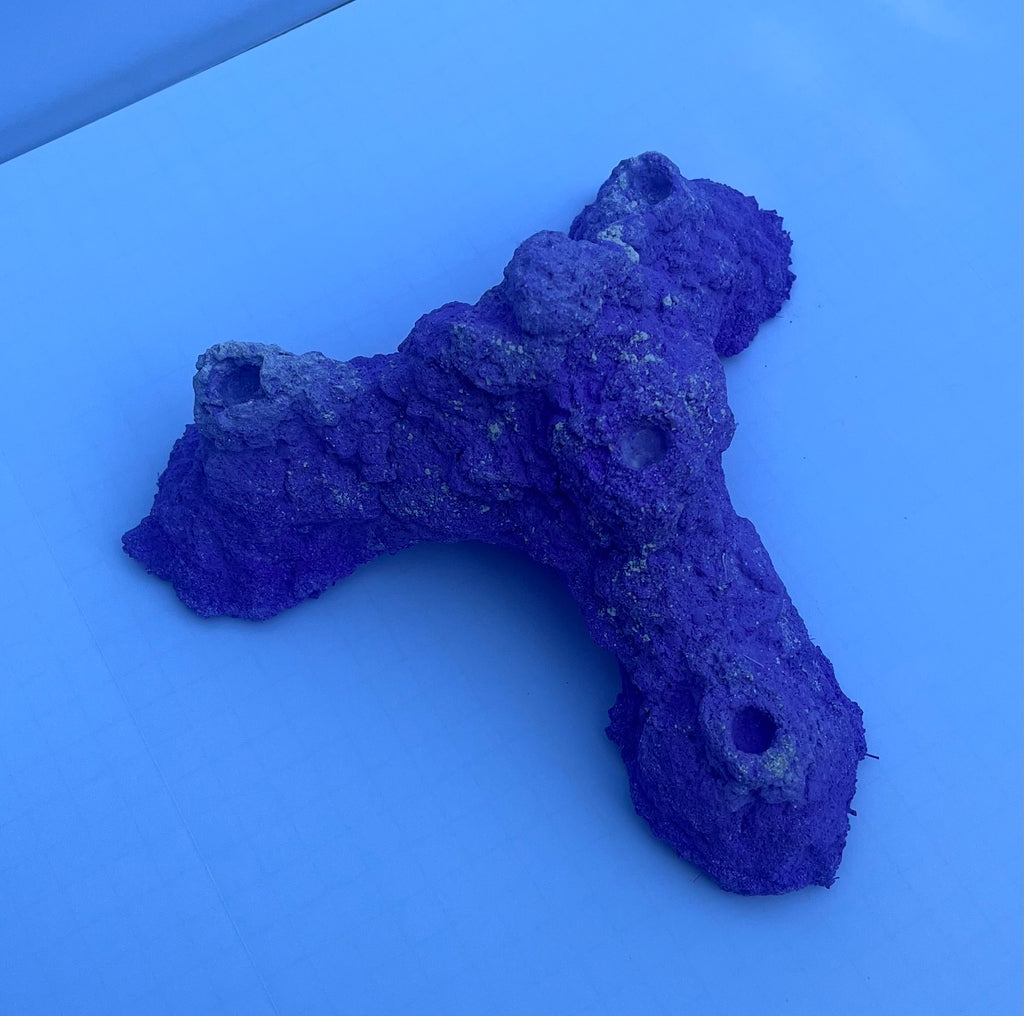 Dry Base Rock for Coral Frags — Aragonite Dry Rock with Frag Plug Holes